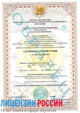 Образец сертификата соответствия Георгиевск Сертификат OHSAS 18001